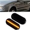 Fouedy Indicatore di direzione a LED dinamico per specchietto laterale, lampeggiante, per VW Golf 3 4 MK3 MK4 Passat 3BG Polo 6N 9N Bora Vento (nero dinamico)