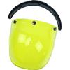 Generic Visiera a Bolla per Moto - Materiale ABS Resistente Anticollisione con Protezione UV400 - Design Stabile a 3 Scatti per Tutte le Dimensioni di Casco - 1 Pezzo (limone giallo)