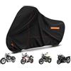 Enzeno copertura per moto 245x105x125cm copertura moto impermeabile esterno moto antivento antipolvere ciclomotore copertura con chiusura a scatto 210D Oxford Tessuto moto nero