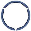 VIGOEXPRESS WHECOVER Cuscinetti Antiscivolo per Volante Auto in Pelle PU, Coprivolante Antiscivolo Universale 39 cm, Set 3 Impugnature per Volante, Accessori Auto, Effetto Fibra di Carbonio (Blu)