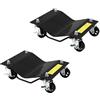 Garvee Set di 2 Carrelli Porta Ruota Auto - 4000 lbs/1814 kg - Ruote in Acciaio 3 con Freni, Design Antiscivolo - per Spostamento Auto, Camion, rimorchi, Moto - Perfetto per Garage e Manutenzione -