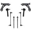 HOFFCAR KIT BRACCIO OSCILLANTE 8 PEZZI COMPATIBILE CON FIAT PUNTO (199_) 1.3 D Multijet 03.2012 | Kit Sospensione Completo OE/OEM | Bracci Oscillanti + Testine Sterzo | Sostituzione Diretta OEM