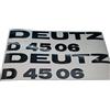 Fdonlinehandel DEUTZ D4506 Scritta adesiva in nero, parte di ricambio adesivo con scritta decorativa. Per restaurare la vernice e il rivestimento in auto d'epoca. In alternativa al logo Schlepper.