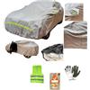 MOTO SPORT MONDO TELO COPRIAUTO CAPPOTTA AUTO ANTIGRANDINE FELPATO IMPERMEABILE ANTIGRAFFIO COPERTURA PER AUTO ZIP LATERALE COMPATIBILE CON FIAT 500L 1.3 MJT 95 CV Dualogic Pop Star TAGLIA L LUN482XLAR196XALT140CM