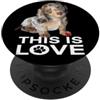 Home Pet Friend Designs Bassotto con scritta in inglese This Is Love per amanti dei cuccioli, bassotto in marmo PopSockets PopGrip Adesivo