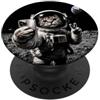 Space Cat Origins Divertente Gatto Astronauta Luna Atterraggio Victory Selfie con Terra PopSockets PopGrip Adesivo