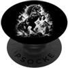 Artistic Wilderness Cavallo nero in crescita come ritratto artistico PopSockets PopGrip Adesivo