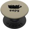 Eepy Cat Club Divertente Eepy Gatto Nero Sleepy Meme Nap Amante PopSockets PopGrip Adesivo