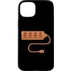 Geeky Chic Costumes Custodia per iPhone 15 Plus Electrical Outlet Plug and Socket Couples Halloween Costume