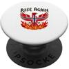 Norway Viking Heritage Co. Rise Again Norvegia Bandiera Phoenix From Flames Norse Firebird PopSockets PopGrip Adesivo