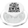 Nuotatore Nuoto Nuotare Accessori Regalo Nuotatore Nuoto Repeat-Swim Pool-fun Nuotare PopSockets PopGrip per MagSafe