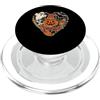Autumn Ink Occult Linework Halloween Cuore Tatuaggio Flash Boo Spooky Doodle PopSockets PopGrip per MagSafe