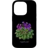 The Botany Bureau Custodia per iPhone 14 Pro Africano viola pianta illustrazione Saintpaulia ionantha