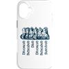 Utopia Sport England Shop Custodia per iPhone 16 Plus Destini delle sei mogli di Enrico VIII Navy Print