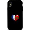France Morocco Flag Custodia per iPhone X/XS Francia Marocco