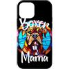 Boxer Heart Lettering Co. Custodia per iPhone 12 mini Boxer Mama - Ritratto di cane in vetro colorato
