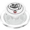Student Animal Rescue Designs Stetoscopio a forma di bradipo Blackwork Ink Heart Nurse PopSockets PopGrip per MagSafe