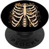 1DKittensLovers Gabbia toracica divertente per Halloween, amanti dei gatti, mamma, papà, scheletro PopSockets PopGrip Adesivo