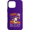 Spooky Goat Society Custodia per iPhone 16 Pro Max Trick Or Bleat - Cappello da strega di Halloween con capra divertente