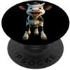 Divertente motivo a forma di mucca per v Mucca Agricoltore Manzo Latte Vegano Vitello Mucca Fattoria PopSockets PopGrip Adesivo