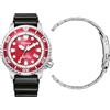 Citizen Orologio da uomo Eco-Drive Solar Promaster con cinturino in acciaio inox e fascia elastica BN0159-15XM