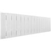DHOME Testata in legno riciclato MDF Pallet Style letto verticale Pallet Raccordi inclusi (135cm, Legno Bianco)
