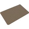 Yeaban Tappeto da bagno in ciniglia spessa, assorbente e lavabile, antiscivolo, in peluche e morbido, per bagno, cucina, doccia, lavandino, 43 x 61 cm, colore: tortora