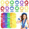 Huiguli 60 Pezzi Ghirlanda Hawaiana, Collana Fiori per Festa Tropicale