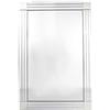 MirrorOutlet Specchio veneziano moderno a triplo bordo, argento, 120 x 80 cm, YC020