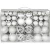 Mel O Design Esclusivo set da 100 palline di Natale color argento