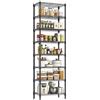 M MZG 8 Livelli Scaffale in Metallo, 908 kg di Capacità di Carico, Ripiani Regolabili in Altezza, Scaffale Robusto per Garage, Magazzino, Cantina e Ripostiglio, Nero Plus, 35 × 60 × 201,8 cm