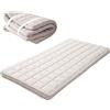 EMOOR Materasso Futon Giapponese Imbottito MACHI 140 x 202 cm Grigio, Soffietto Pieghevole Cinghie Elastiche Dormire a Terra Letto Ospiti Tatami