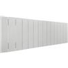 DHOME Testata in legno riciclato MDF Pallet Style letto verticale Pallet Raccordi inclusi (150cm, Bianco massiccio)
