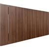 DHOME Testata in legno riciclato MDF Pallet Style letto verticale Pallet Raccordi inclusi (90cm, Legno di noce)