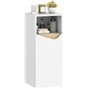 HOMCOM Mobile Bagno Stretto per Cucina 30x30x71.5 cm Bianco e Color Legno