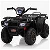 Garvee Quad Elettrico Per Bambini 12V ATV, Doppio Motore, 3-8 Anni, Nero