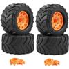 KEEDA 4 cerchioni per pneumatici e ruote in plastica da 1/10 RC Monster Truck Off-Road parti (arancione)