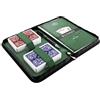 Bullets Playing Cards, Rummy Set in custodia in similpelle (indice tedesco), con carte da gioco in plastica, regole di gioco con 15 varianti di Rommee, regole brevi, penna e blocco