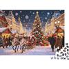 DAFUfbw Xmas Town Puzzles per Elderly 1000 Piece Recyclable Santa Claus Jigsaw Puzzles Puzzle Game Props Impossible Hard Difficult Stimolante Activity 38x26cm/1000pcs