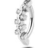 NovaNavel Piercing ombelico cerchietto ramato bianco in argento