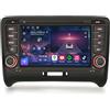 Erisin Qualcomm 8GB+128GB Android 16 Audi TT MK2 Autoradio GPS Navigatore | 7 pollici Stereo Auto Bluetooth con Schermo IPS CarPlay & Android Auto senza fili DSP WiFi 4G DAB+ FM RDS USB OBD2 DTV Canbus
