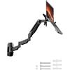 PUTORSEN Supporto da parete extra lungo 2 in 1 per laptop con vassoio rimovibile