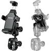 iMESTOU Supporto Telefono Moto Anti-vibrazione Manubrio Sfera 1 | Design Antifurto, Rotazione a 360°, Smartphone 4,7-7,2, Spessore Max 16mm