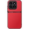 Kepuch Cover per Xiaomi 14 - Custodia Case Piastra Metallica Incorporata Litchi Grano - Rosso