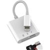 Kefiany Lettore di schede SD TF Adattatore caricatore (3 in 1) per iPhone Lightning Camera Memory Compact Photo Photography Viewer Ricarica Micro SD Flash Accessori 11 12 13 14 Pro Max X XS XR per iPad Air