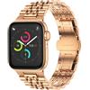 Tasikar Compatibile con Cinturino Apple Watch 49mm 46mm 45mm 44mm 42mm, Cinturin in Acciaio Inossidabile Alta Qualità Compatibile con Apple Watch Ultra Series 10 9 8 7 6 5 4 3 2 1 SE (Oro Rosa)