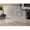 VISION MEDIA Confezione da 25 custodie per DVD/CD/BLU RAY, sottili, 7mm, colore trasparente