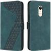 OKZone Cover per Xiaomi Redmi 5, Custodia in PU Pelle per Xiaomi Redmi 5, Custodia a Libro Protettiva Folio Portafoglio con Chiusura Magnetica e Slot per Carte Wallet Case Flip Cover (Verde)