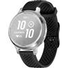 GIOPUEY Cinturini Compatibile con Garmin Lily 2/Lily 2 Active, Morbido Silicone Cinturino [Resistente all'Usura] [Traspirante] - Black