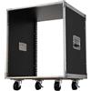 CDZHLTG Armadio per Server Rack da 12 U 19 Pollici, con 4 Ruote, 500 x 500 x 530 mm per reti, Nero Computer e Server Racks